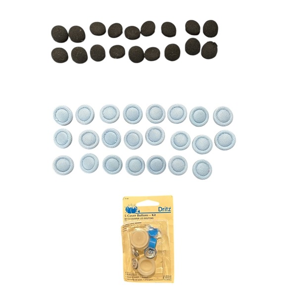 Other - Antique Vintage Large Lot Fabric Covered Buttons &‎ Kit